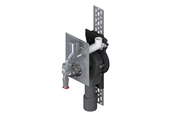 Wandeinbau-Waschgeräte-Siphon 406 senkr., lang, DN 40/DN 50