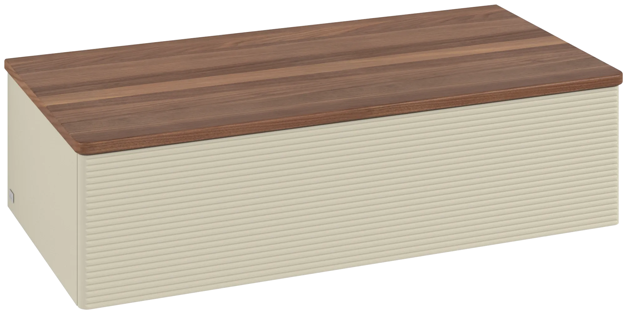 Villeroy & Boch Antao Sideboard L40, 1000x268x500mm, Silk Grey Matt Lacquer / Warm Walnut