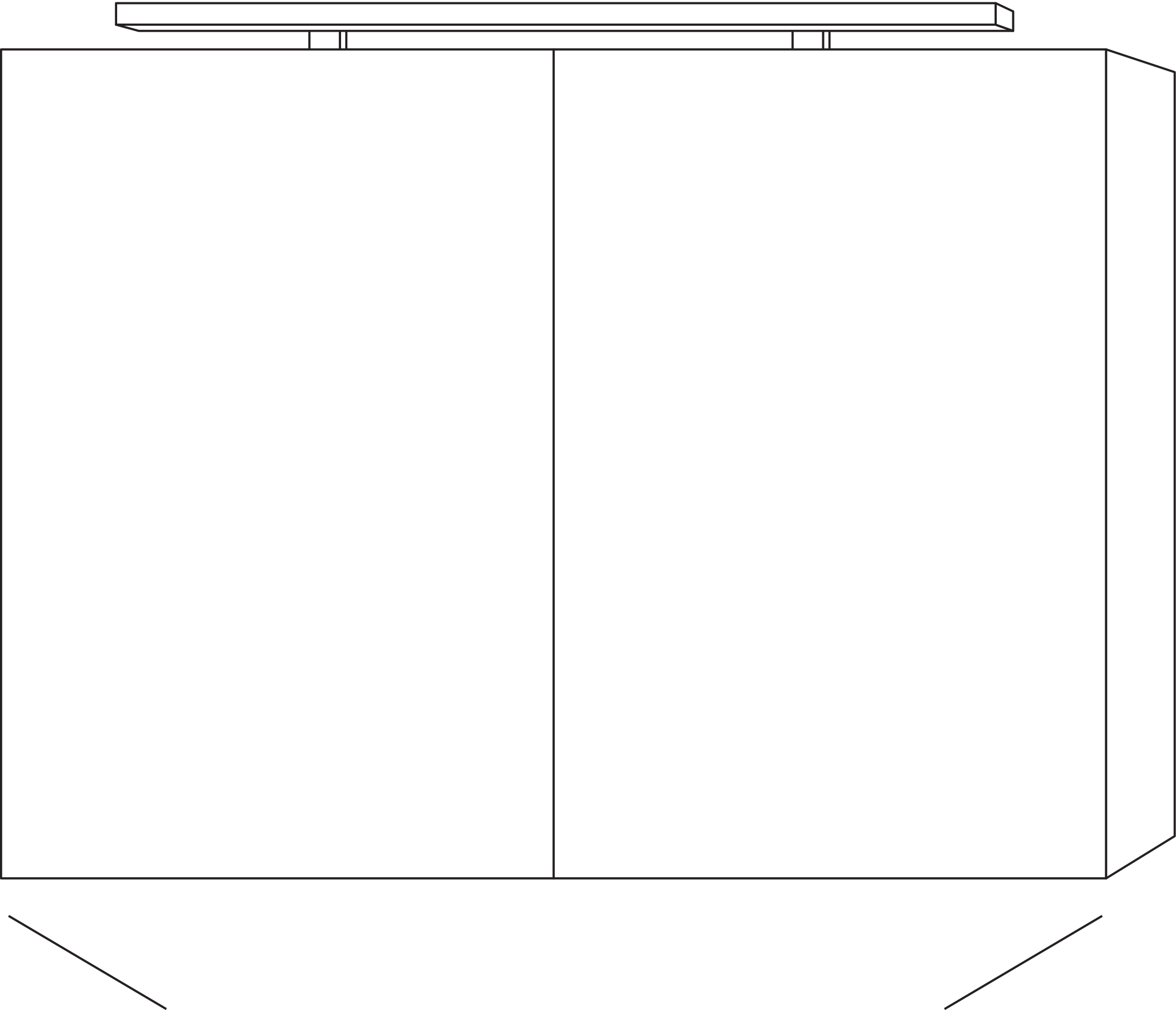 Sanipa Wandvorbau Spiegelschrank „Milla“ 1000 × 750 × 149 mm in Anthrazit (matt)