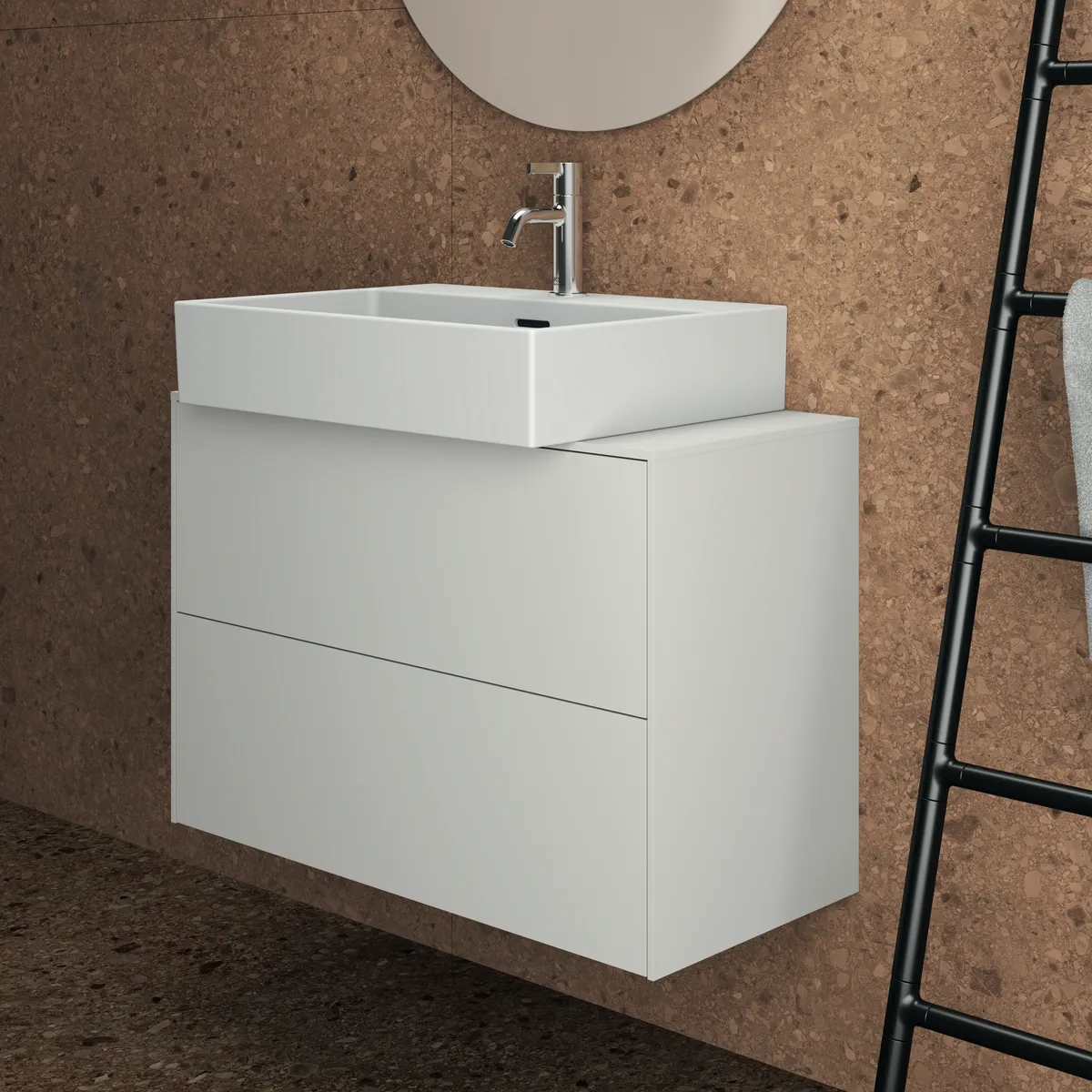 Ideal Standard Waschtischunterschrank „Conca“ 80,2 × 55 × 37,3 cm Weiß matt lackiert Ideal Standard Waschtischunterschrank „Conca“ 80,2 × 55 × 37,3 cm Weiß matt lackiert