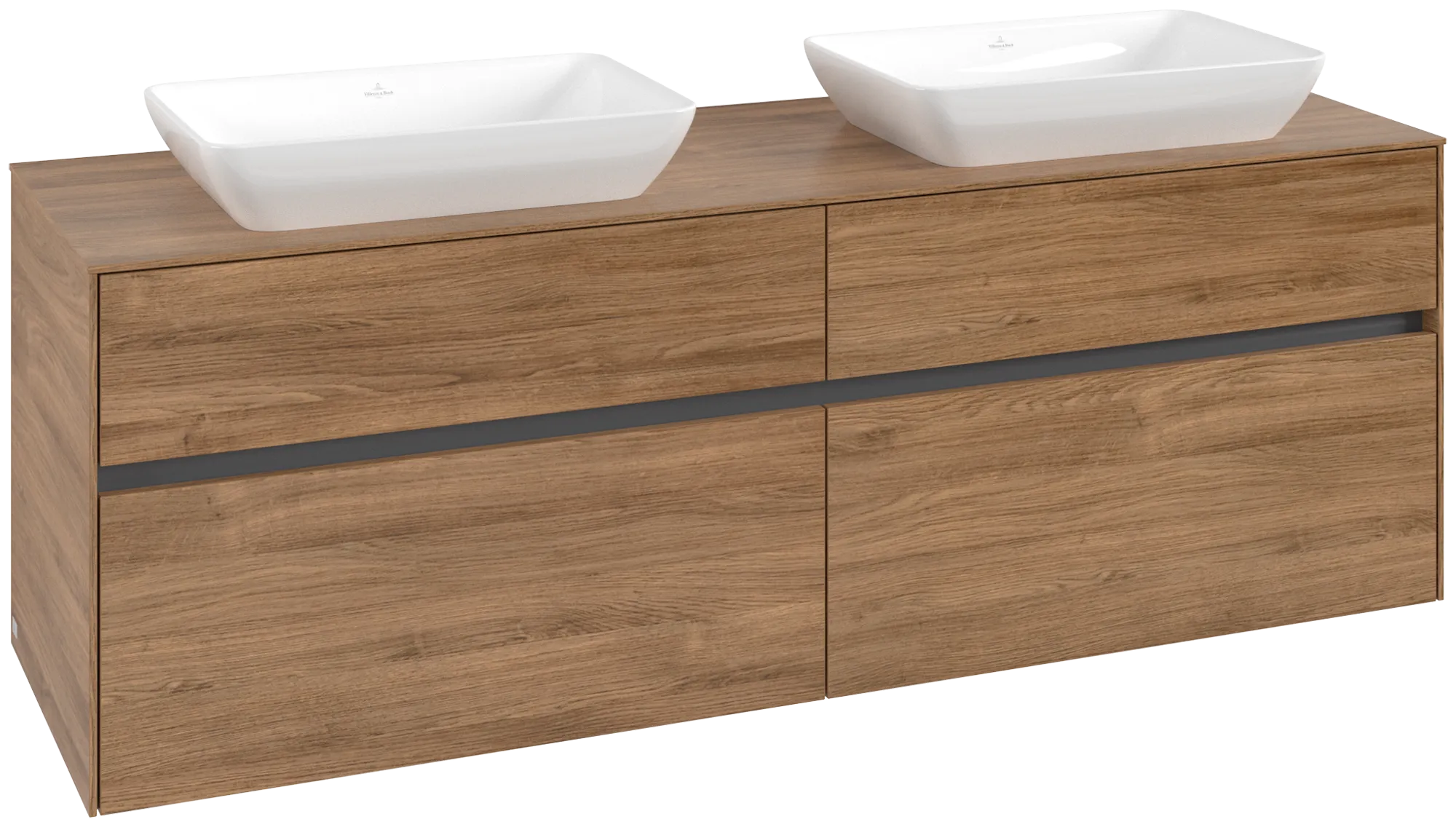 Villeroy & Boch Collaro Waschbeckenunterschrank C12300, 1600x548x500mm, Kansas Oak