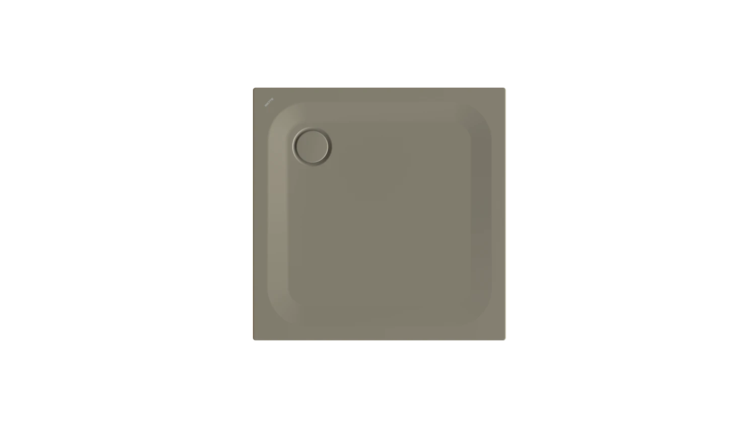 Bette quadrat Duschwanne „BetteUltra“ 900 × 900 mm mit BetteAntirutsch Pro, ohne Oberflächenveredelung, ohne Wannenträger, in Graphite