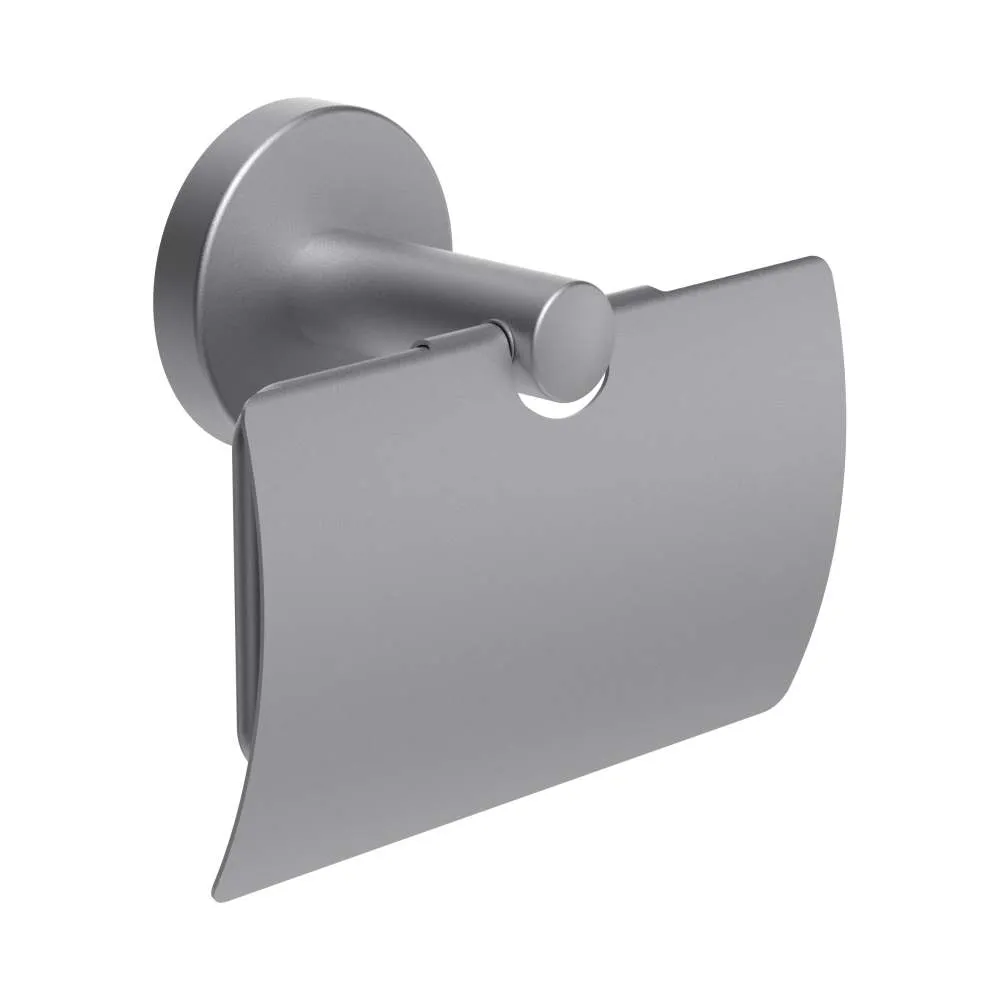 Niara Toilettenpapierhalter 38406.2 mit Abdeckung, Edelstahl gebürstet Niara Toilettenpapierhalter 38406.2 mit Abdeckung, Edelstahl gebürstet