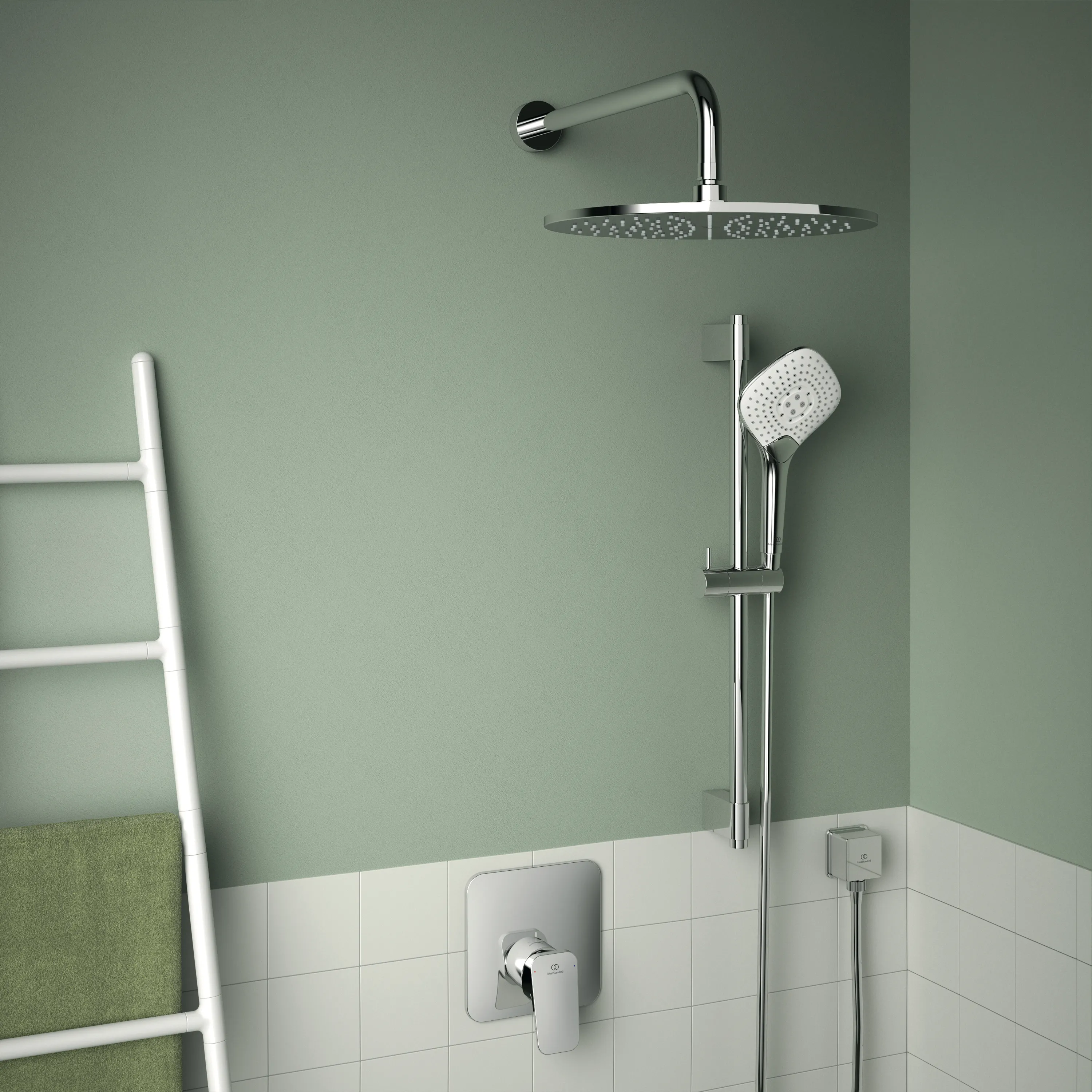 Ideal Standard Idealrain Atelier Wandanschlussbogen BC772AA, eckige Rosette, G1⁄2, Chrom Ideal Standard Idealrain Atelier Wandanschlussbogen BC772AA, eckige Rosette, G1⁄2, Chrom