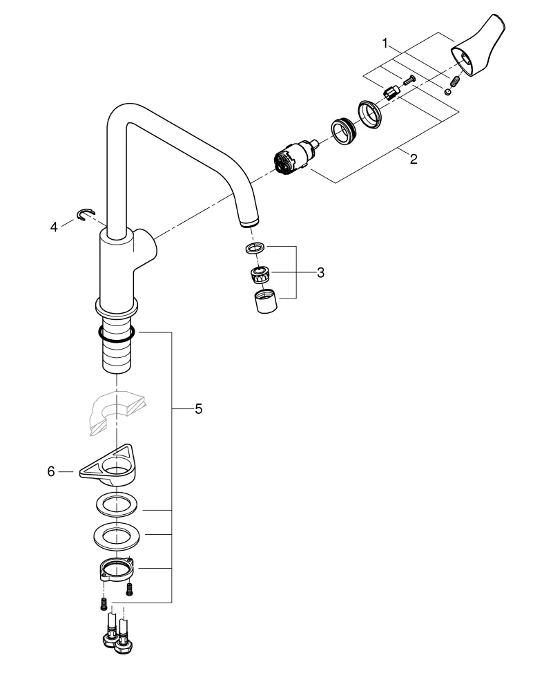 Einhand-Spültischbatterie Eurosmart 30567, hoher Auslauf, Einlochmontage, schwenkbarer Rohrauslauf, Schwenkbereich 150°, chrom Einhand-Spültischbatterie Eurosmart 30567, hoher Auslauf, Einlochmontage, schwenkbarer Rohrauslauf, Schwenkbereich 150°, chrom
