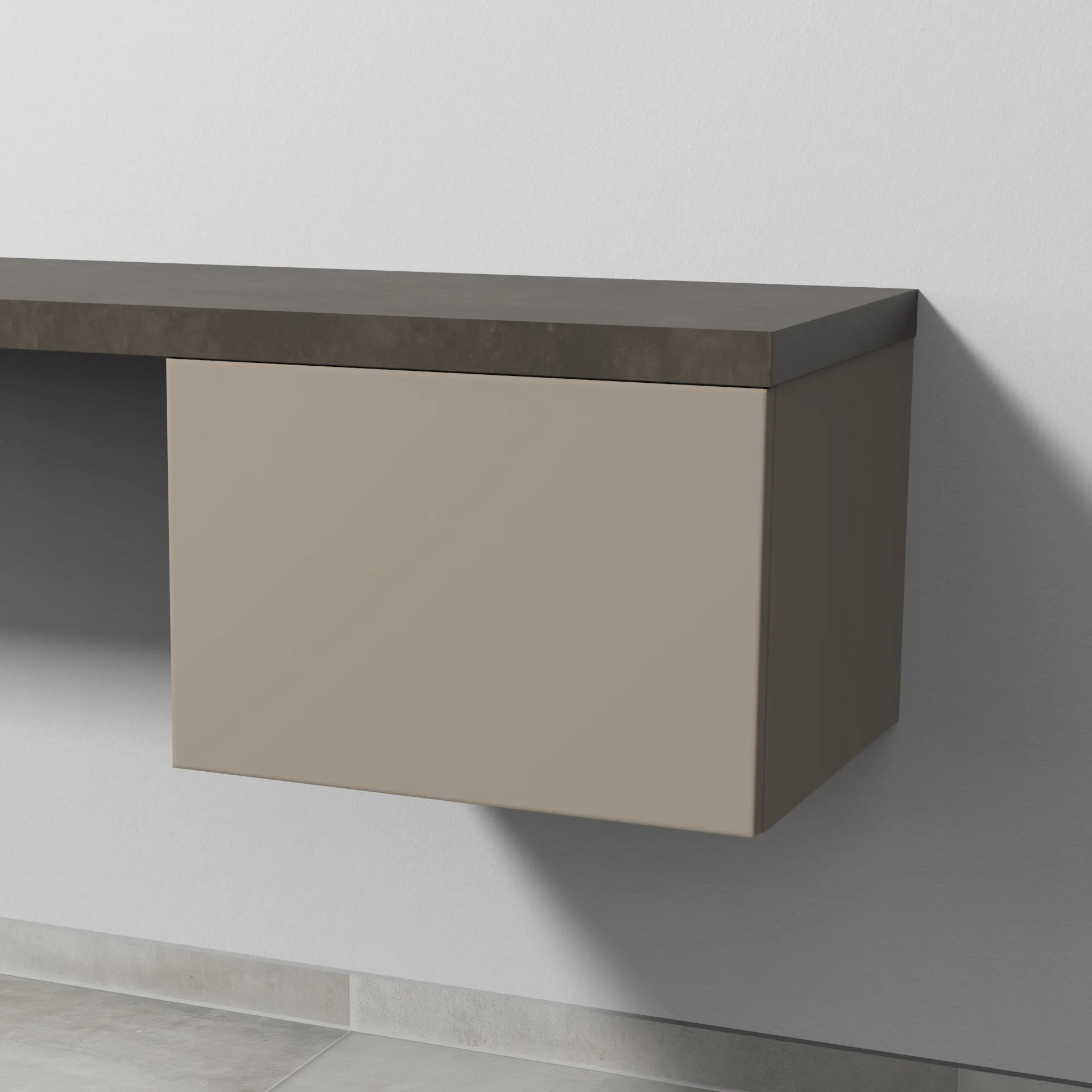 Sanipa Anbauschrank „2morrow“ 500 × 340 × 420 mm in Sandgrau (matt)