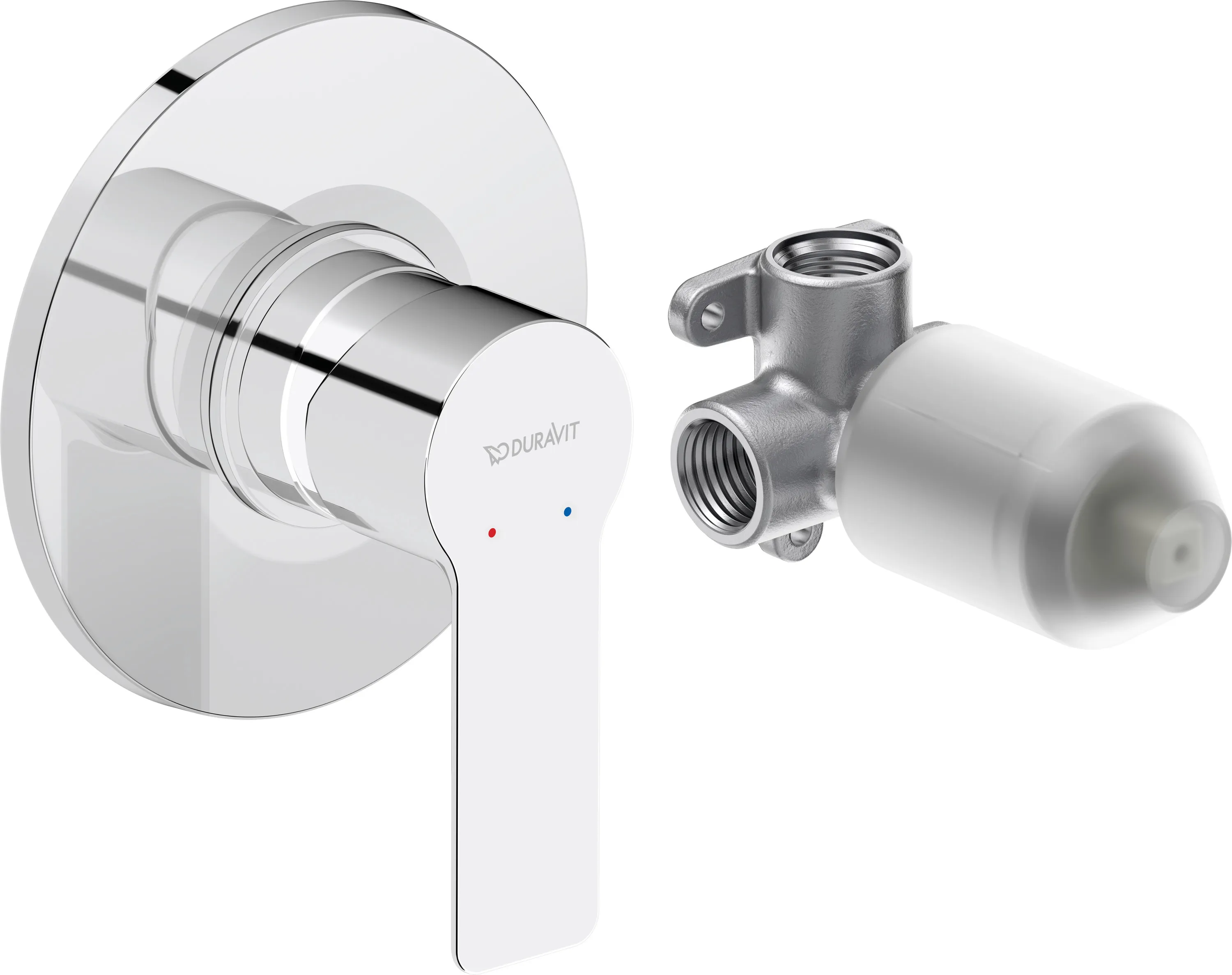 D-Code Einhebel-Brausemischer UP Set Keramikmischsystem, Chrom HG
