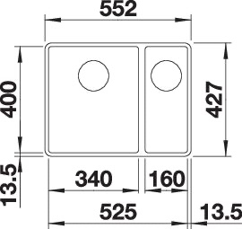 BLANCO SUBLINE 340/160-F