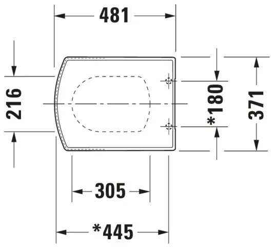 Duravit WC-Sitz „Caro“ 37,1 × 48,1 × 5,6 cm