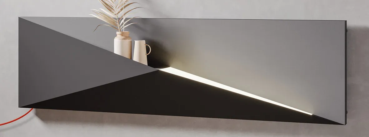 BEMM Design-Elektroheizkörper „Polygon NOW EK“ 180 × 50 cm
