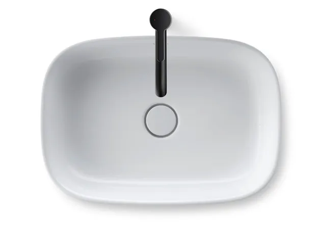 Aufsatzwaschtisch geschliffen „Zencha“ 55 × 39 × 13,5 cm, ohne Hahnlochbohrung in Weiß Seidenmatt Aufsatzwaschtisch geschliffen „Zencha“ 55 × 39 × 13,5 cm, ohne Hahnlochbohrung in Weiß Seidenmatt