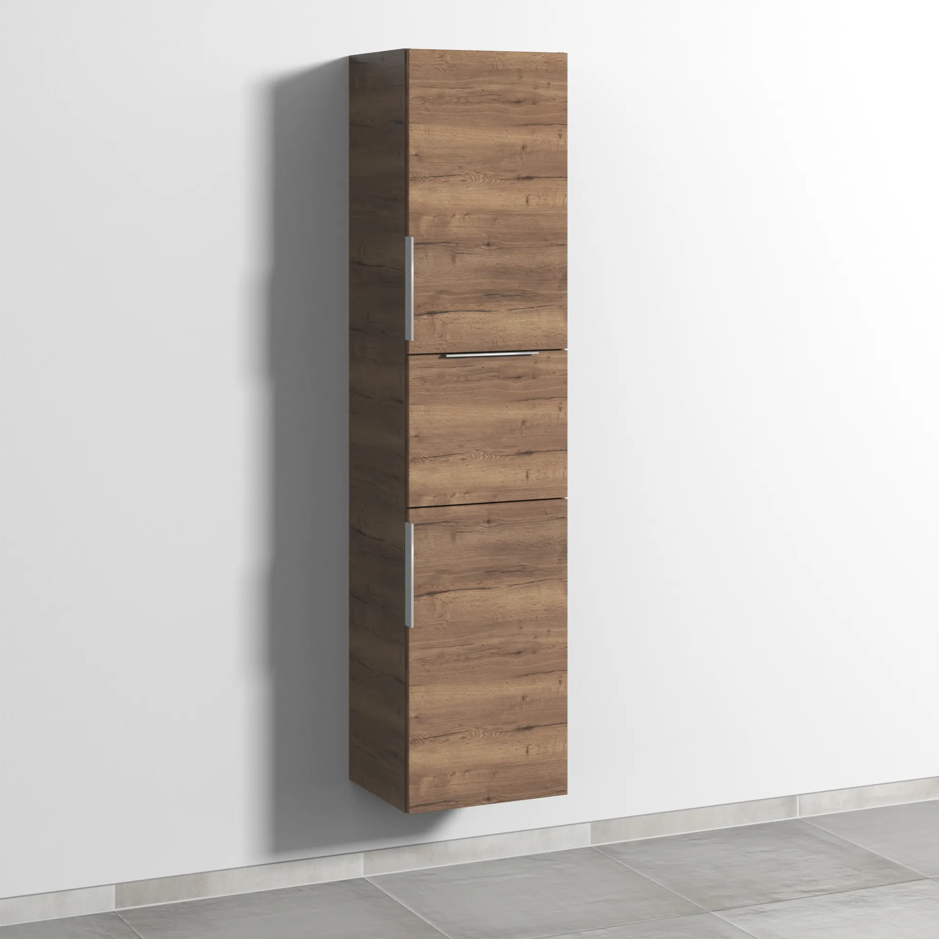 Sanipa Hochschrank „3way“ 400 × 1700 × 345 mm Anschlag rechts, in Eiche Tabak, Anschlag rechts