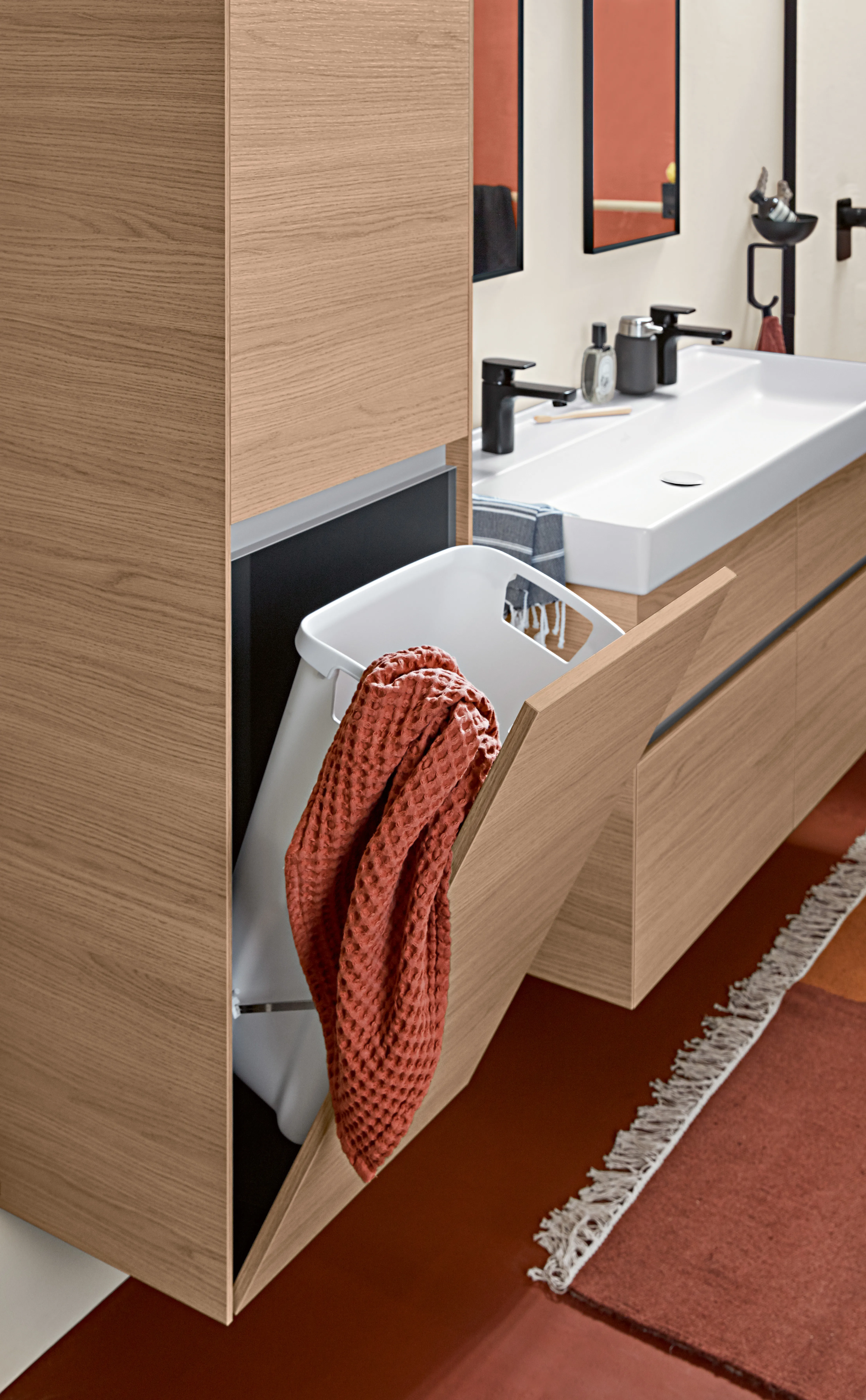 Villeroy & Boch Schrankwaschtisch aus TitanCeram „Collaro“ 1200 × 470 × 160 mm, Hahnlochposition links und rechts, mit Hahnlochbohrung in Stone White Villeroy & Boch Schrankwaschtisch aus TitanCeram „Collaro“ 1200 × 470 × 160 mm, Hahnlochposition links und rechts, mit Hahnlochbohrung in Stone White