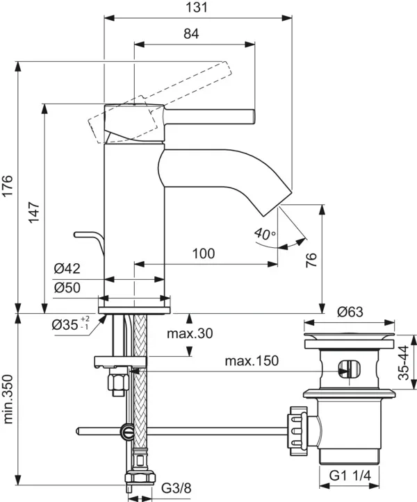 Armaturen-Bundle02 Aufputz Ceraline Silk Black Armaturen-Bundle02 Aufputz Ceraline Silk Black