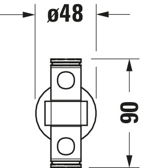 Handtuchhalter D-Code 445 mm zweiarmig, beweglich, chrom