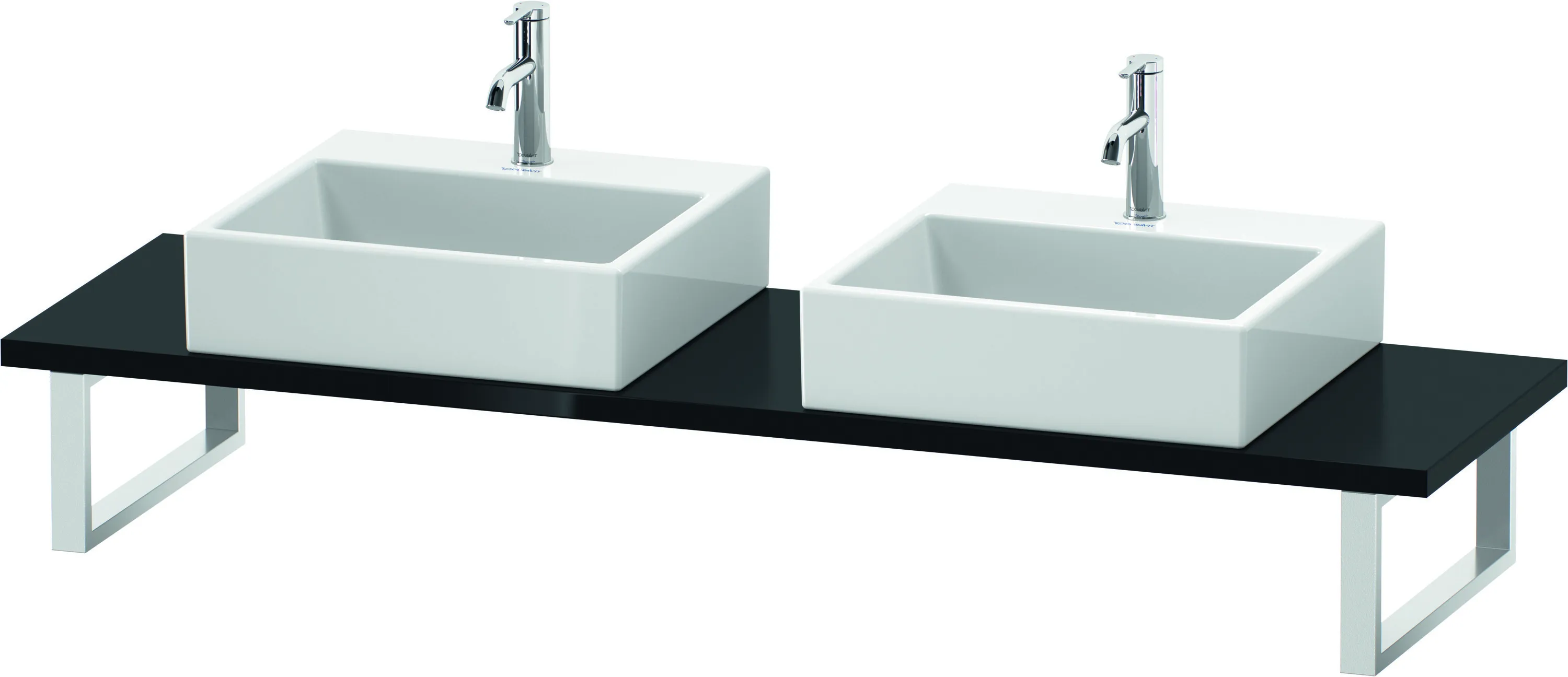 Duravit Konsole „L-Cube“ in Schwarz Hochglanz