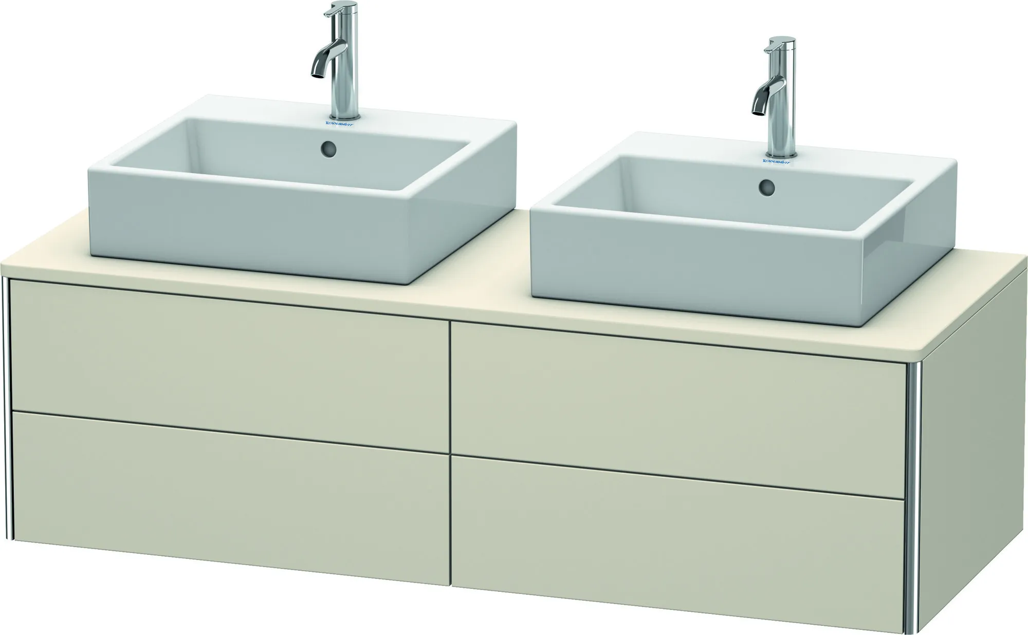 Duravit Waschtischunterschrank wandhängend „XSquare“ 140 × 40 × 54,8 cm Taupe Matt Duravit Waschtischunterschrank wandhängend „XSquare“ 140 × 40 × 54,8 cm Taupe Matt