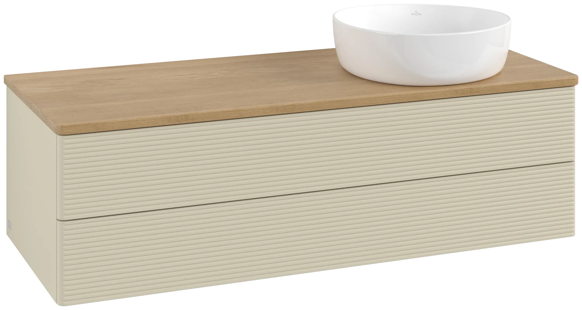 Villeroy & Boch Antao Waschbeckenunterschrank K23_1, 1200 x 360 x 500 mm, Silk Grey Matt Lacquer / Honey Oak
