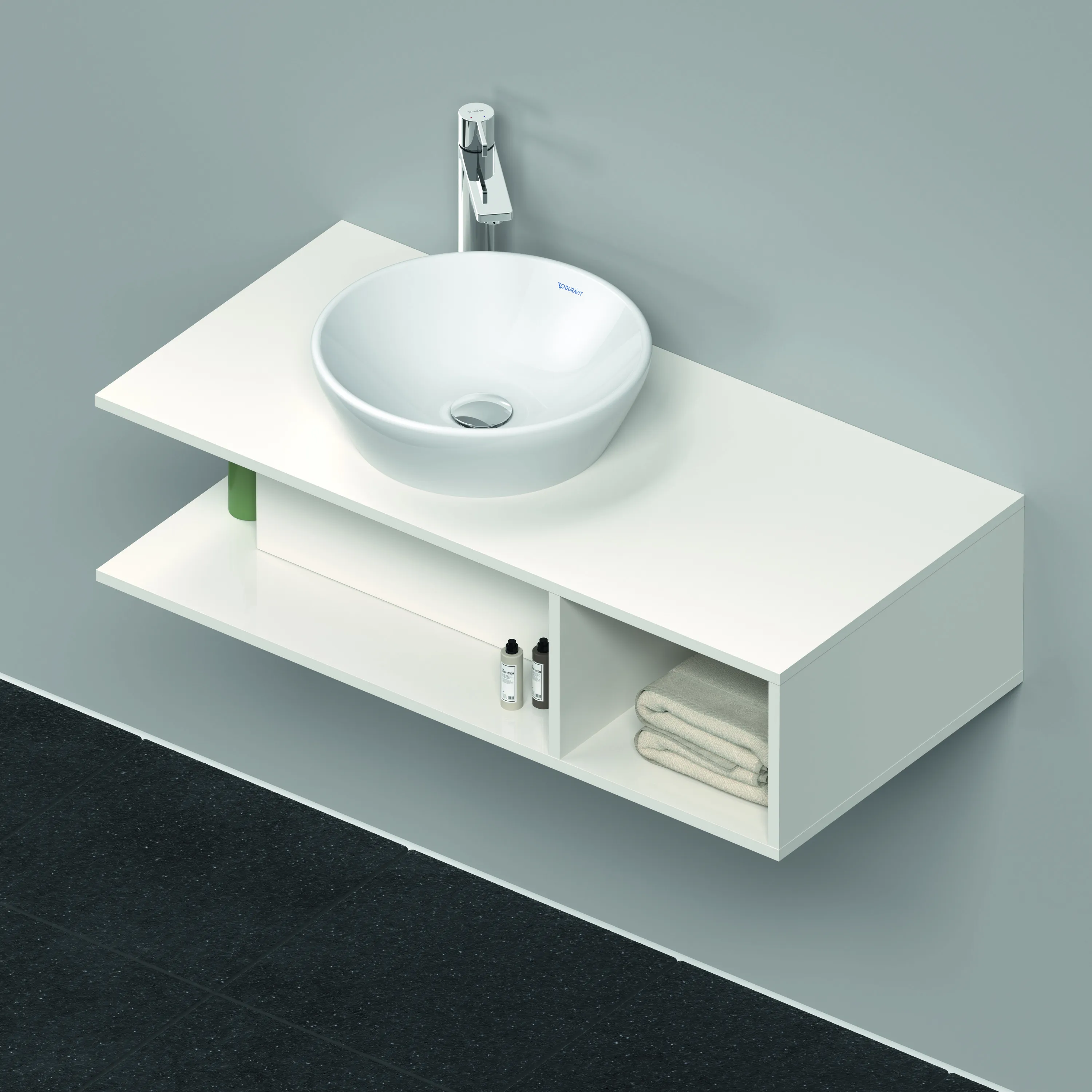Duravit Waschtischunterschrank wandhängend „D-Neo“ 100 × 26 × 48 cm Weiß Hochglanz