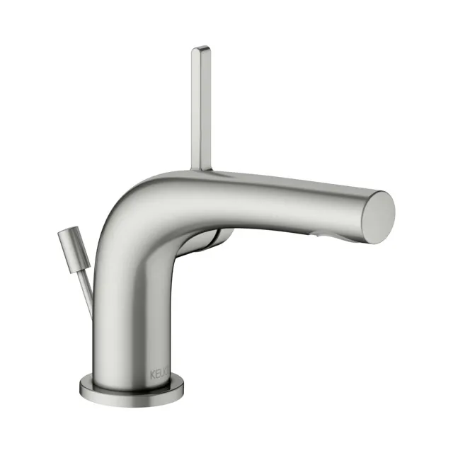 KEUCO EDITION 400 Einhebel-Waschtischmischer 80 mit Zugstangen-Ablaufgarnitur Edelstahl-finish KEUCO EDITION 400 Einhebel-Waschtischmischer 80 mit Zugstangen-Ablaufgarnitur Edelstahl-finish