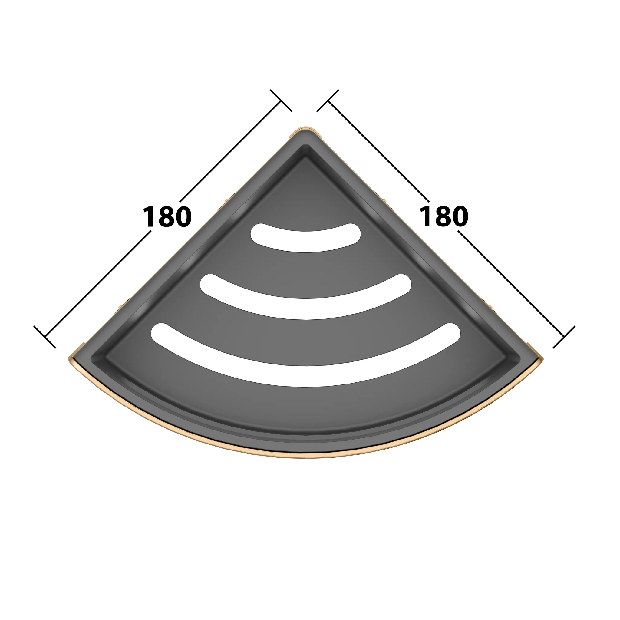 KEUCO ELEGANCE Eckduschkorb Messing gebürstet / anthrazit KEUCO ELEGANCE Eckduschkorb Messing gebürstet / anthrazit