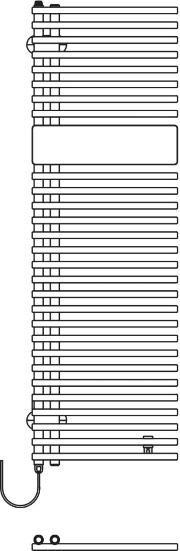 Kermi Design-Elektroheizkörper „Credo® Half® round -E“ 45 × 100 cm