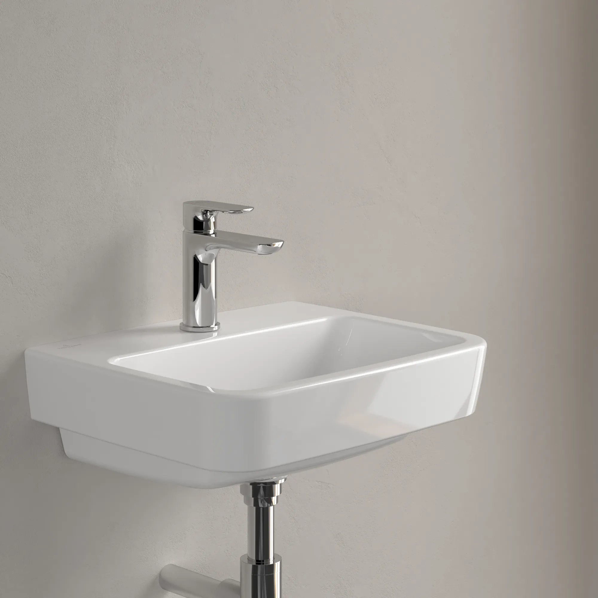 Villeroy & Boch Einbau-/Aufsatz Handwaschbecken geschliffen „O.novo“ 450 × 370 × 160 mm, für Becken mittig, mit Hahnlochbohrung, Hahnlochposition mittig in Weiß Alpin Villeroy & Boch Einbau-/Aufsatz Handwaschbecken geschliffen „O.novo“ 450 × 370 × 160 mm, für Becken mittig, mit Hahnlochbohrung, Hahnlochposition mittig in Weiß Alpin