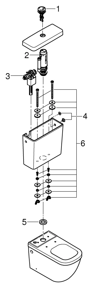 Grohe Aufsatzspülkasten Euro Keramik 39333, Anschluss seitlich/hinten alpinweiß Grohe Aufsatzspülkasten Euro Keramik 39333, Anschluss seitlich/hinten alpinweiß