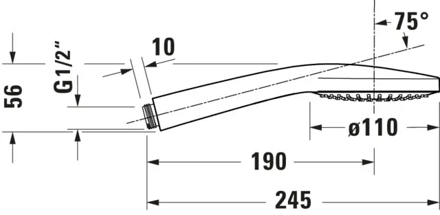 Handbrause 1-Jet D110 chrom