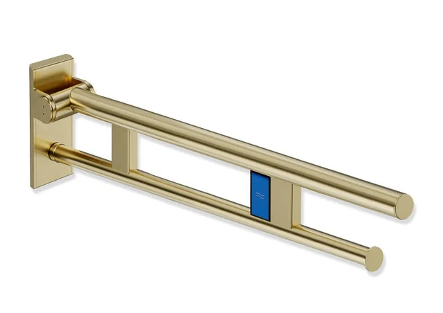HEWI Stützklappgriff Duo Design A, Edelstahl PVD, links, 850 mm HEWI Stützklappgriff Duo Design A, Edelstahl PVD, links, 850 mm