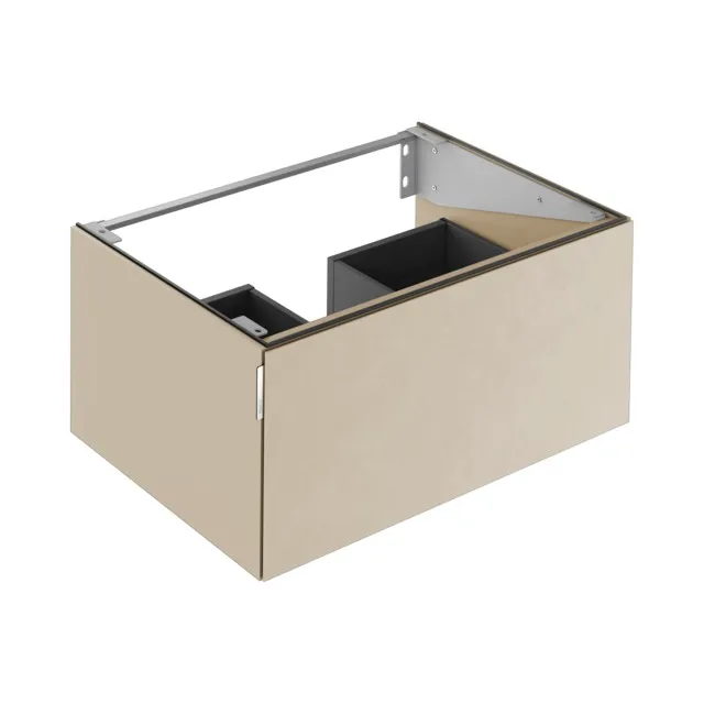 KEUCO Waschtischunterschrank mit Auszug „Edition 11 Art“ Sahara (Keramik), Sand (Lack, seidenmatt), mit Beleuchtung 800 × 350 × 490 mm