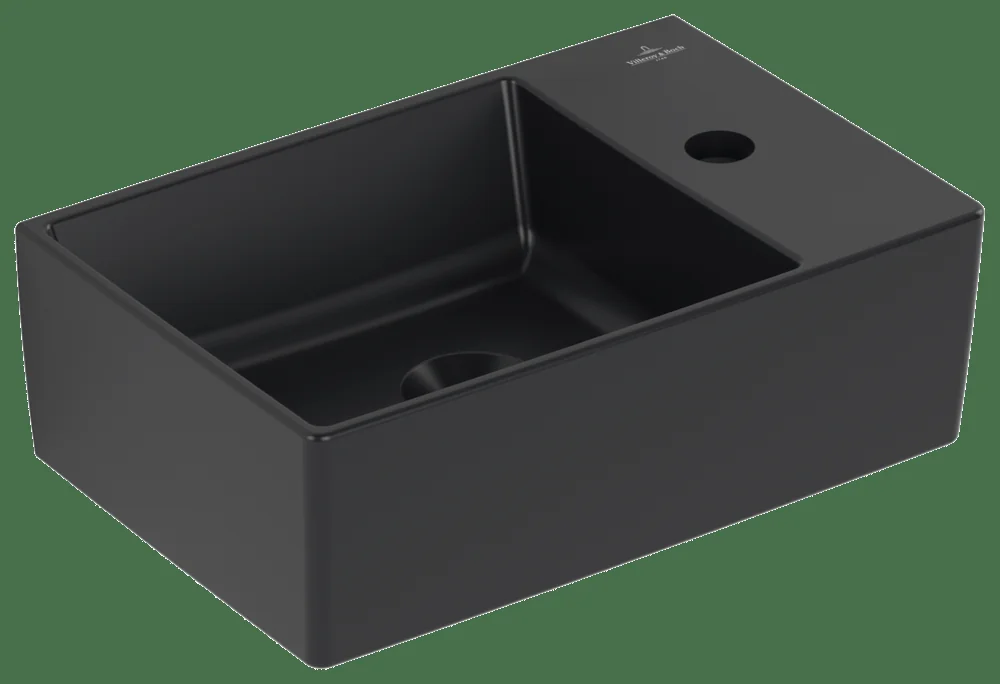 Villeroy & Boch Memento 2.0 Handwaschbecken Pure Black CeramicPlus 400x260mm Villeroy & Boch Memento 2.0 Handwaschbecken Pure Black CeramicPlus 400x260mm