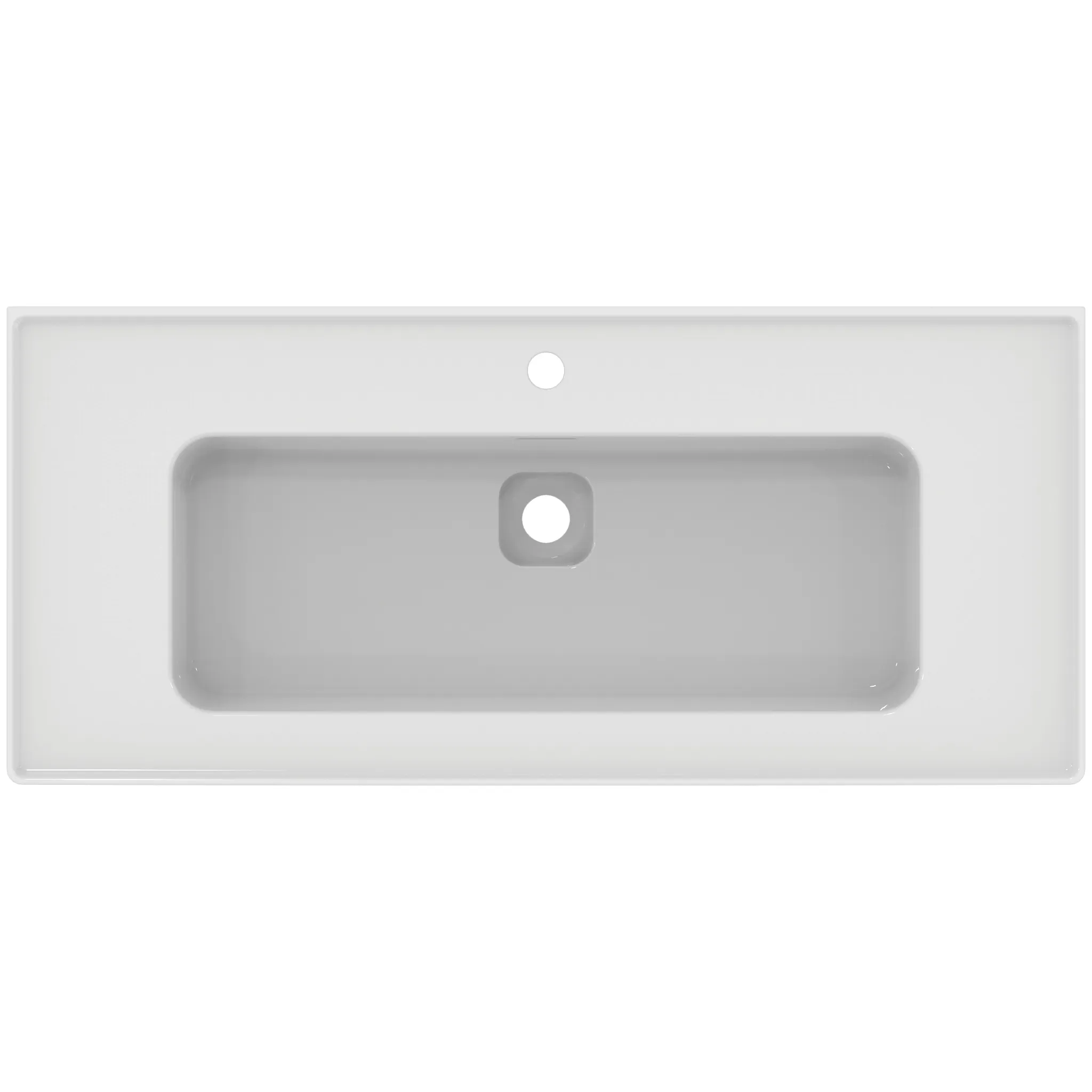 Waschbecken „StradaII“ 104 × 46 × 18 cm, Hahnlochposition mittig Waschbecken „StradaII“ 104 × 46 × 18 cm, Hahnlochposition mittig