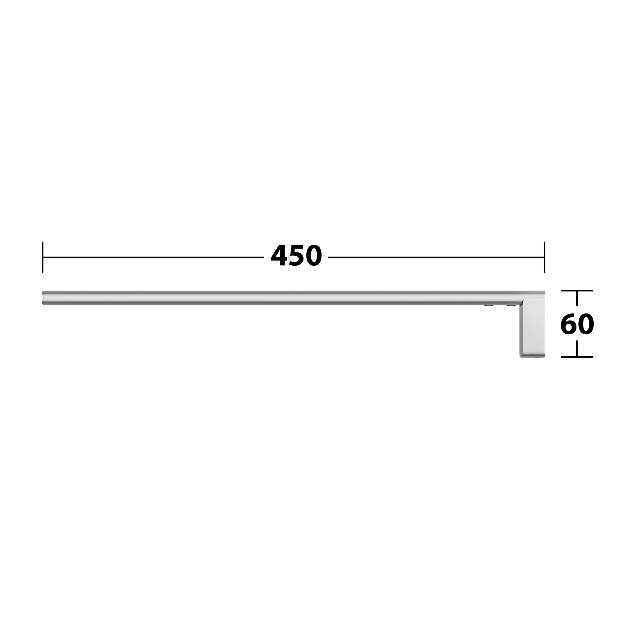KEUCO EDITION 400 Handtuchhalter 1-armig 450 mm Edelstahl-finish KEUCO EDITION 400 Handtuchhalter 1-armig 450 mm Edelstahl-finish