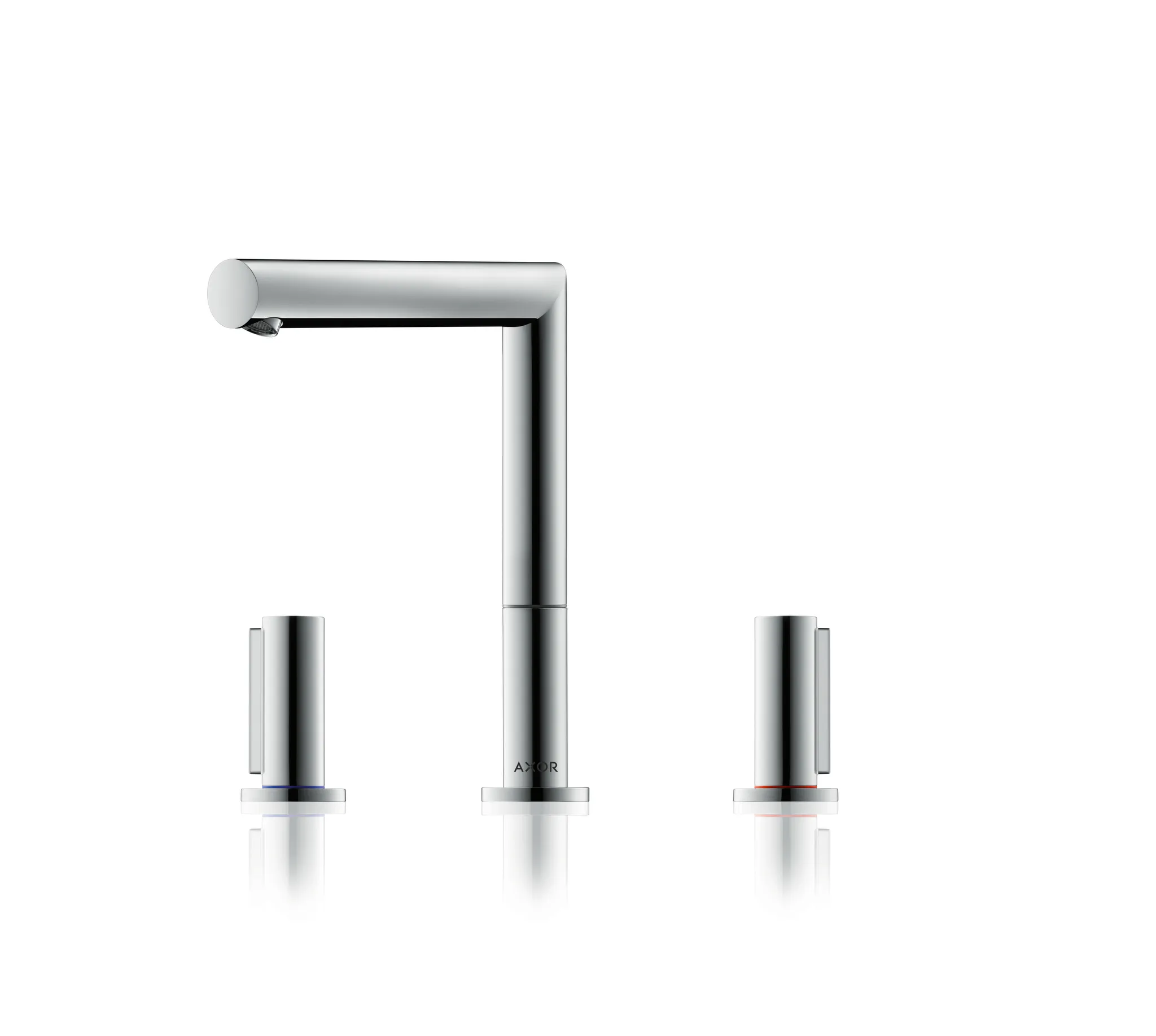 Hansgrohe AXOR Uno 3-Loch Waschtischarmatur 200 mit Zerogriffen und Zugstangen-Ablaufgarnitur, Chrom Hansgrohe AXOR Uno 3-Loch Waschtischarmatur 200 mit Zerogriffen und Zugstangen-Ablaufgarnitur, Chrom