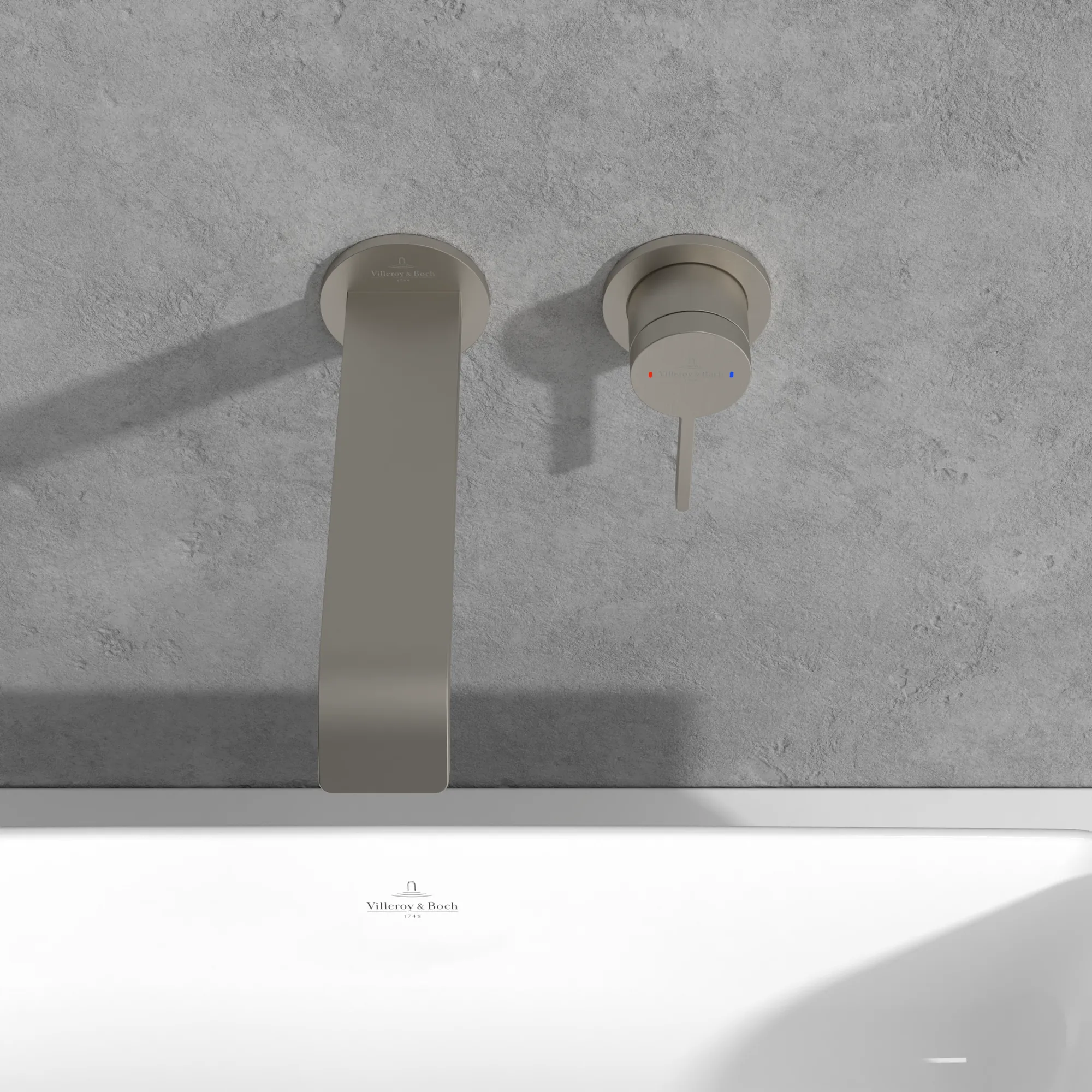 Waschtischauslauf „Dawn“ 20,1 cm in Brushed Nickel Matt Waschtischauslauf „Dawn“ 20,1 cm in Brushed Nickel Matt