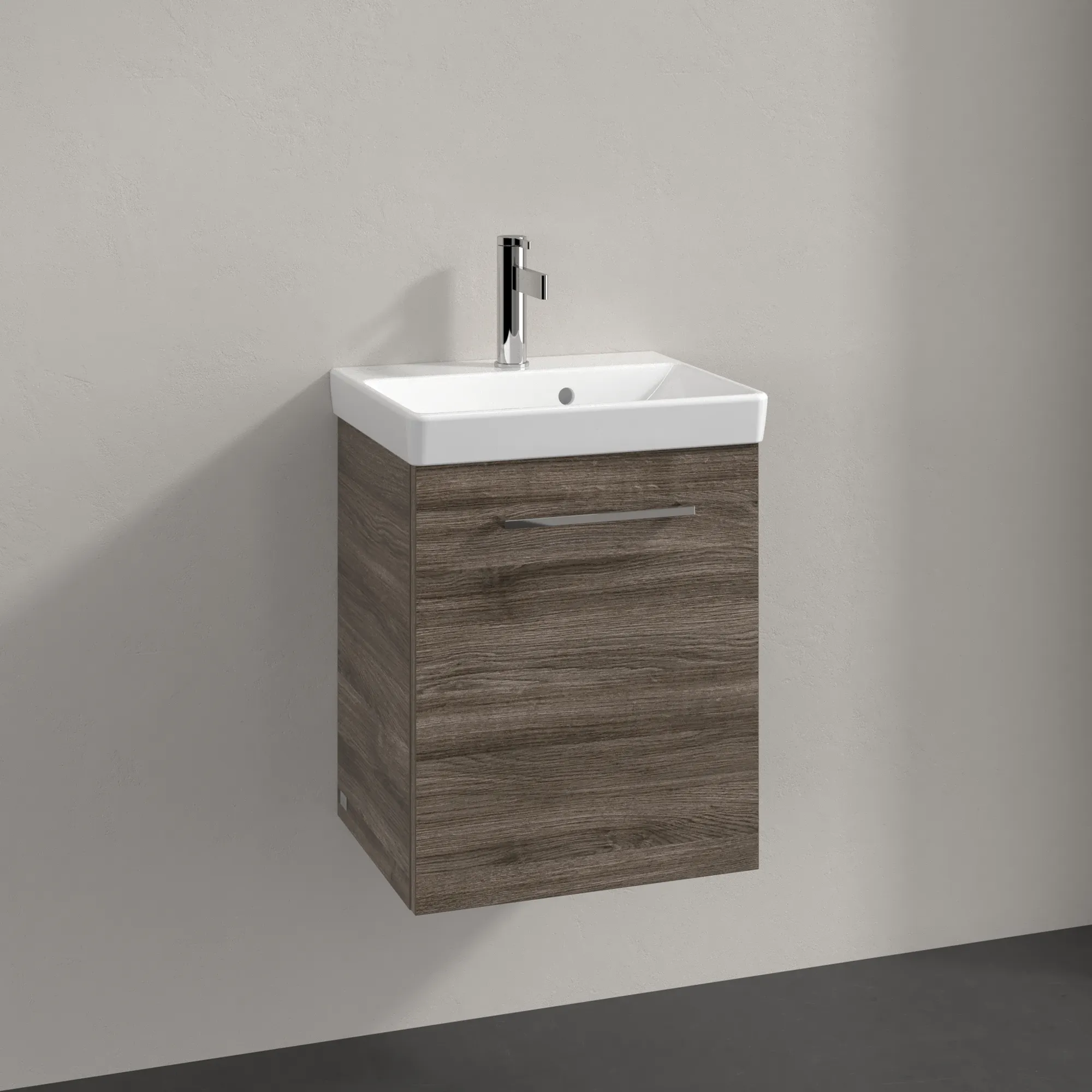 Villeroy & Boch Waschtischunterschrank mit Tür „Avento“ für Schrankwaschtisch 430 × 514 × 352 mm Stone Oak, Anschlag links, Soft Closing, 1 Tür Villeroy & Boch Waschtischunterschrank mit Tür „Avento“ für Schrankwaschtisch 430 × 514 × 352 mm Stone Oak, Anschlag links, Soft Closing, 1 Tür