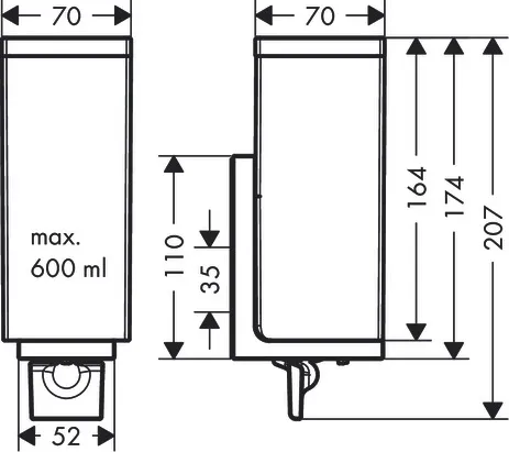 AXOR Universal Rectangular Lotionspender Chrom