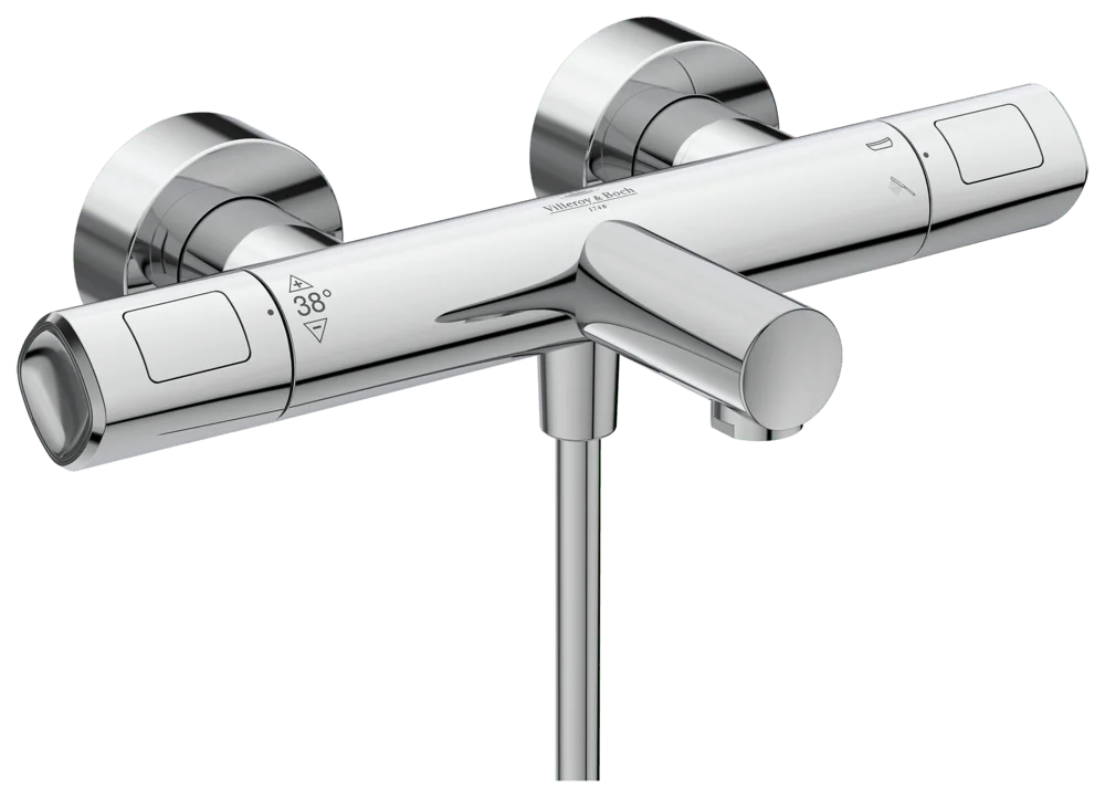 Villeroy & Boch Duschthermostat Universal Showers, rund, Chrom, 325 x 185 x 70 mm, Thermostatfunktion, Cool Tap, Wandmontage Villeroy & Boch Duschthermostat Universal Showers, rund, Chrom, 325 x 185 x 70 mm, Thermostatfunktion, Cool Tap, Wandmontage