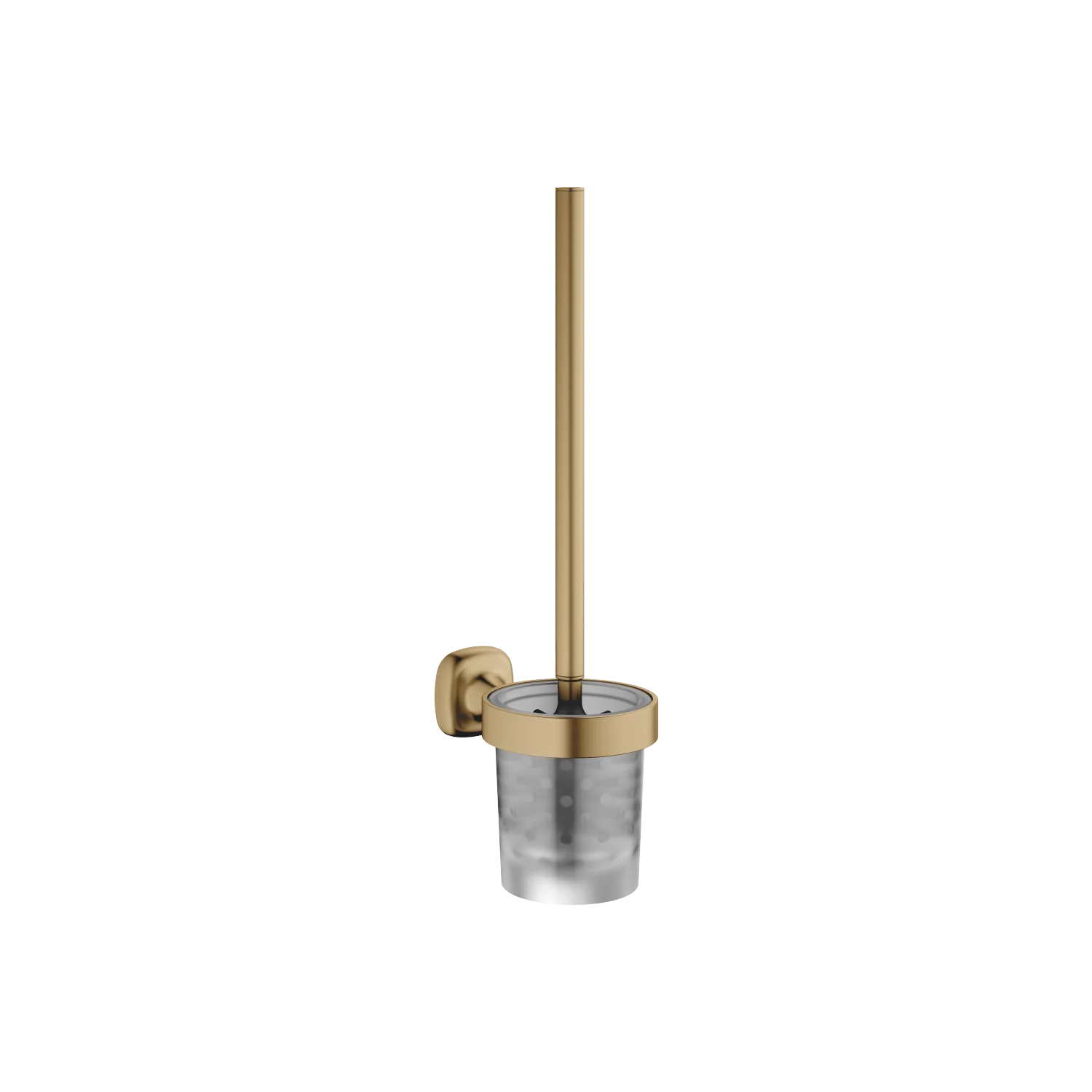 Dornbracht COYA Toiletten-Bürstengarnitur Wandmodell Dark Brass gebürstet PVD, 110 mm Breite, 448 mm Höhe, 158 mm Ausladung