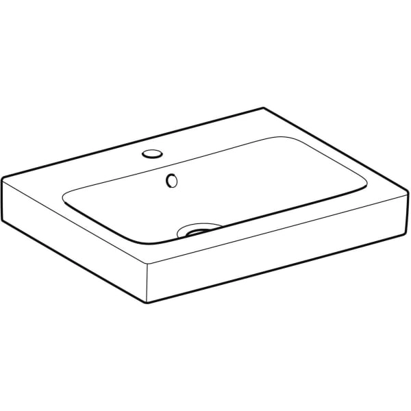 Wandwaschtisch „iCon“, rechteckig 60 × 48,5 cm Wandwaschtisch „iCon“, rechteckig 60 × 48,5 cm