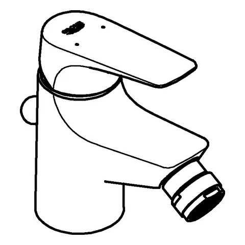 Einhand-Bidetbatterie BauFlow 23754, Einlochmontage, Zugstangen-Ablaufgarnitur 1 1/4'', chrom Einhand-Bidetbatterie BauFlow 23754, Einlochmontage, Zugstangen-Ablaufgarnitur 1 1/4'', chrom