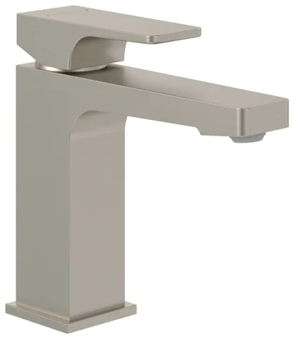 Einhand-Waschtischarmatur „Architectura Square“ 16,5 cm Ausladung 130 mm in Brushed Nickel Matt