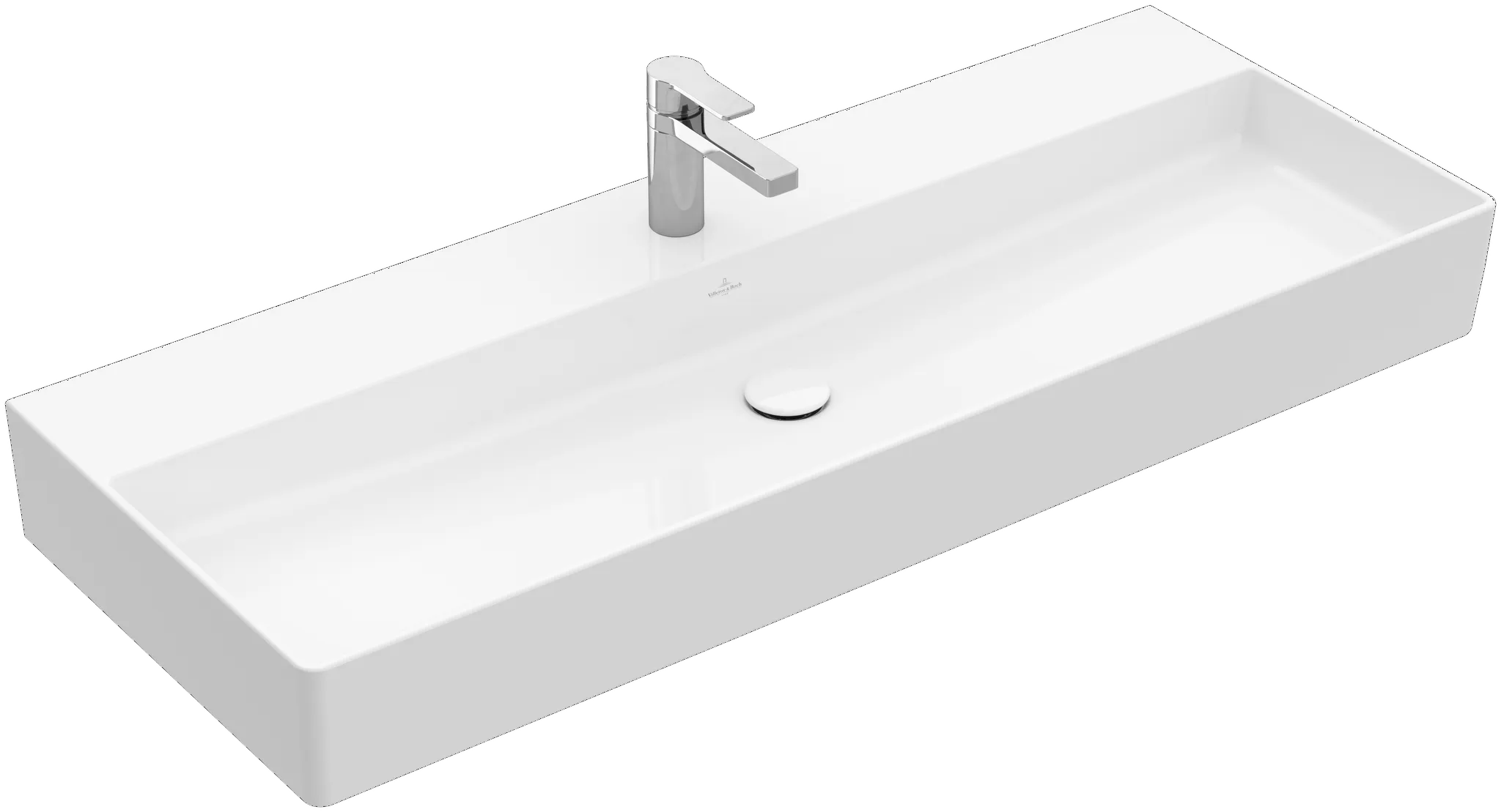 Villeroy & Boch Wandwaschtisch aus TitanCeram geschliffen „Memento 2.0“ 1200 × 470 × 150 mm, mit Hahnlochbohrung, Hahnlochposition mittig in Weiß Alpin Villeroy & Boch Wandwaschtisch aus TitanCeram geschliffen „Memento 2.0“ 1200 × 470 × 150 mm, mit Hahnlochbohrung, Hahnlochposition mittig in Weiß Alpin