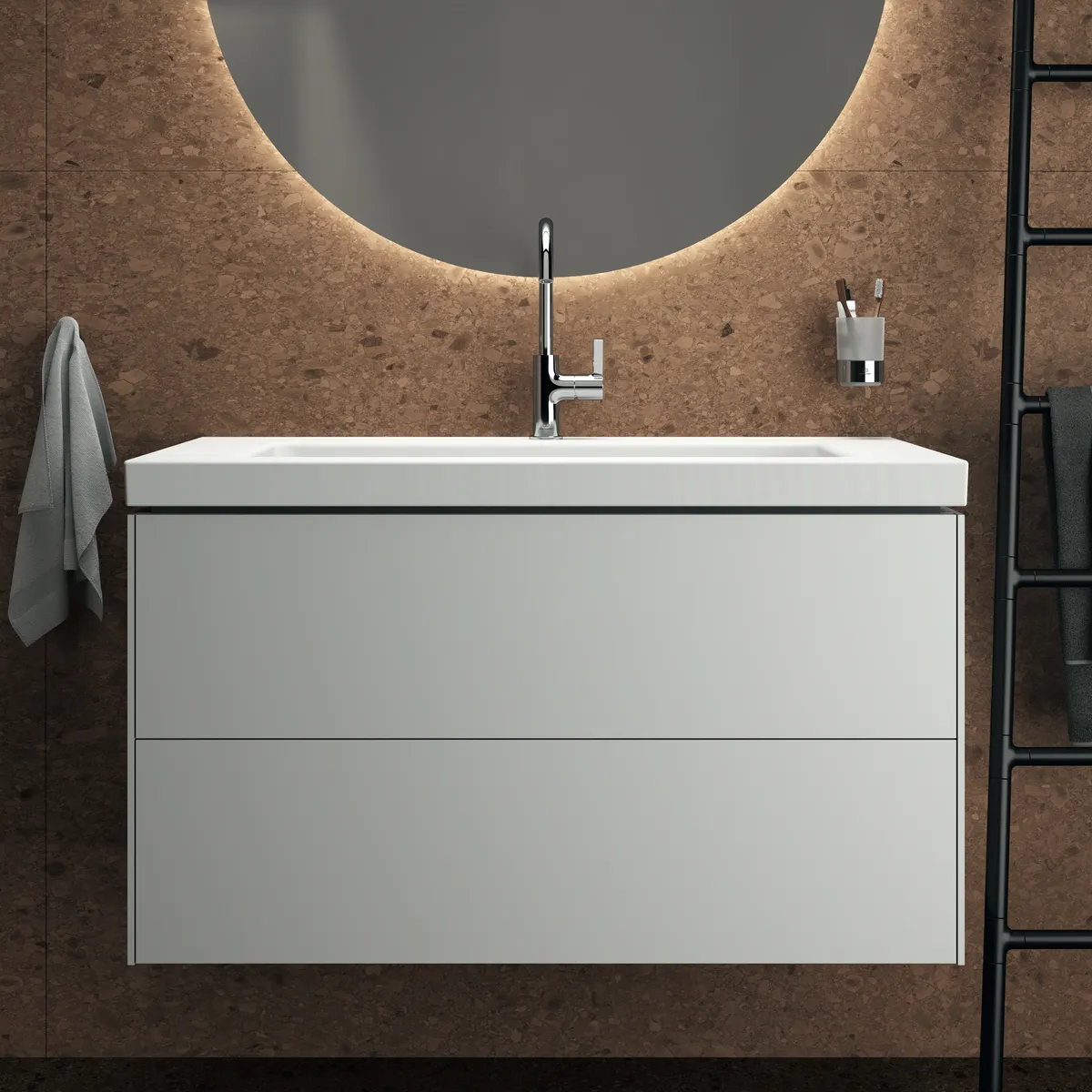 Ideal Standard Möbelwaschtischunterschrank Conca 2 Auszüge, Weiß, 1000x505x550mm Ideal Standard Möbelwaschtischunterschrank Conca 2 Auszüge, Weiß, 1000x505x550mm