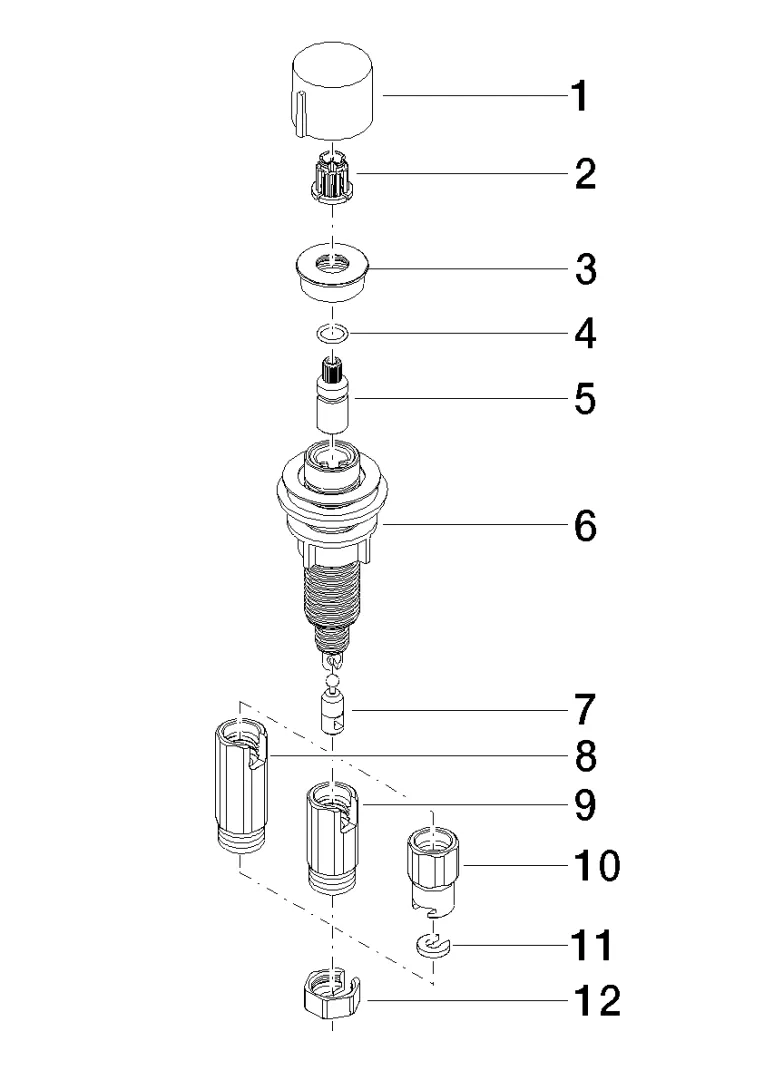 Dornbracht Exzenterbetätigung SERIENNEUTRAL mit Drehknopf in Messing (23kt Gold), inkl. Adapter für Bowdenzug, passt zu ELIO, ENO, MEM, META SQUARE, SYNC und TARA ULTRA