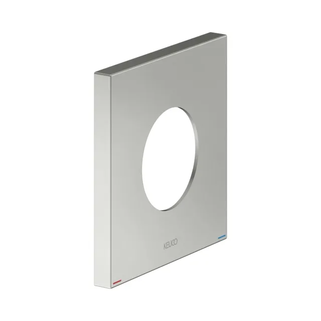 KEUCO IXMO Wandrosette Übergröße für Einhebelmischer und Einhebel-Brausemischer Unterputz für Einhebelmischer, eckig 105 x 105 mm Edelstahl-finish