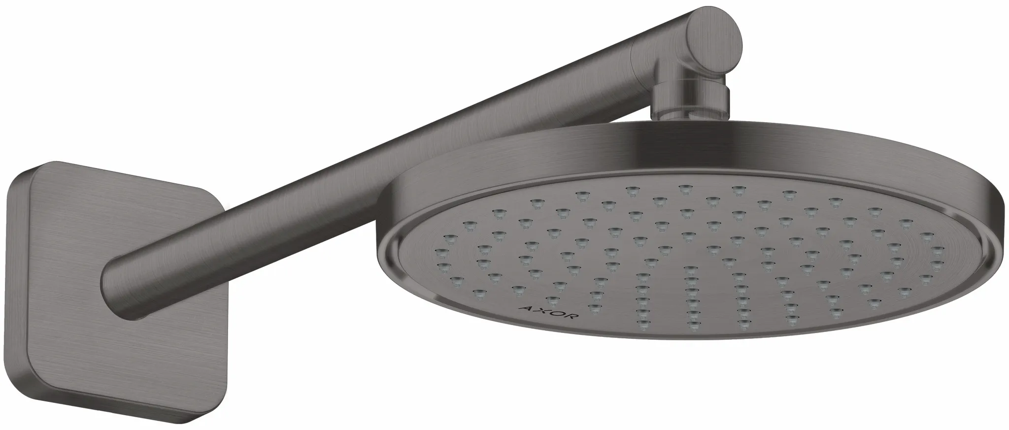 Hansgrohe AXOR ShowerSolutions Kopfbrause 220 1jet EcoSmart+ Brushed Black Chrome, 220 mm, verstellbarer Winkel, abnehmbar zur Reinigung