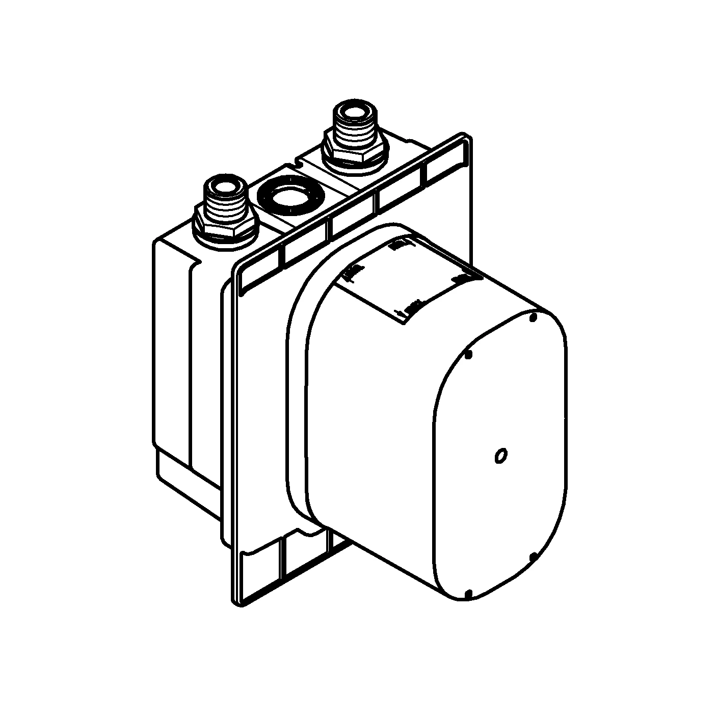 Unterputz-Einbaukasten Eurosmart CE 36336_1, mit verdeckter, voreinstellbarer thermostatischer Mischung, passend zu IR-Fertigmontagesets, mit Dichtmanschette, für normgerechte Wanddurchführung bei Wassereinwirkung nach DIN 18534:2017