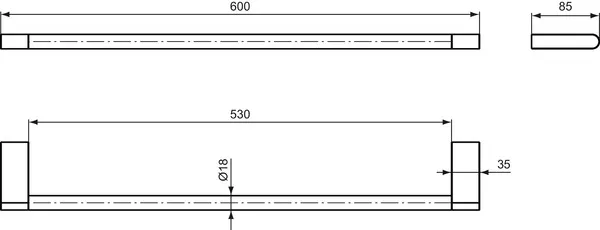 Ideal Standard Handtuchhalter Connect 600mm, Chrom Ideal Standard Handtuchhalter Connect 600mm, Chrom